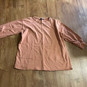 PRETTYLITTLETHING mauve sweatshirt dress.